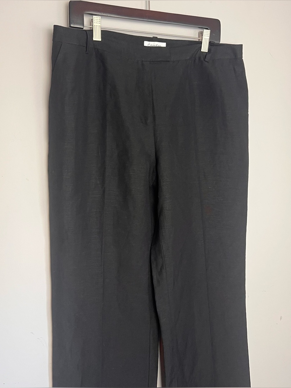 Calvin Klein Black Linen/Rayon Pants